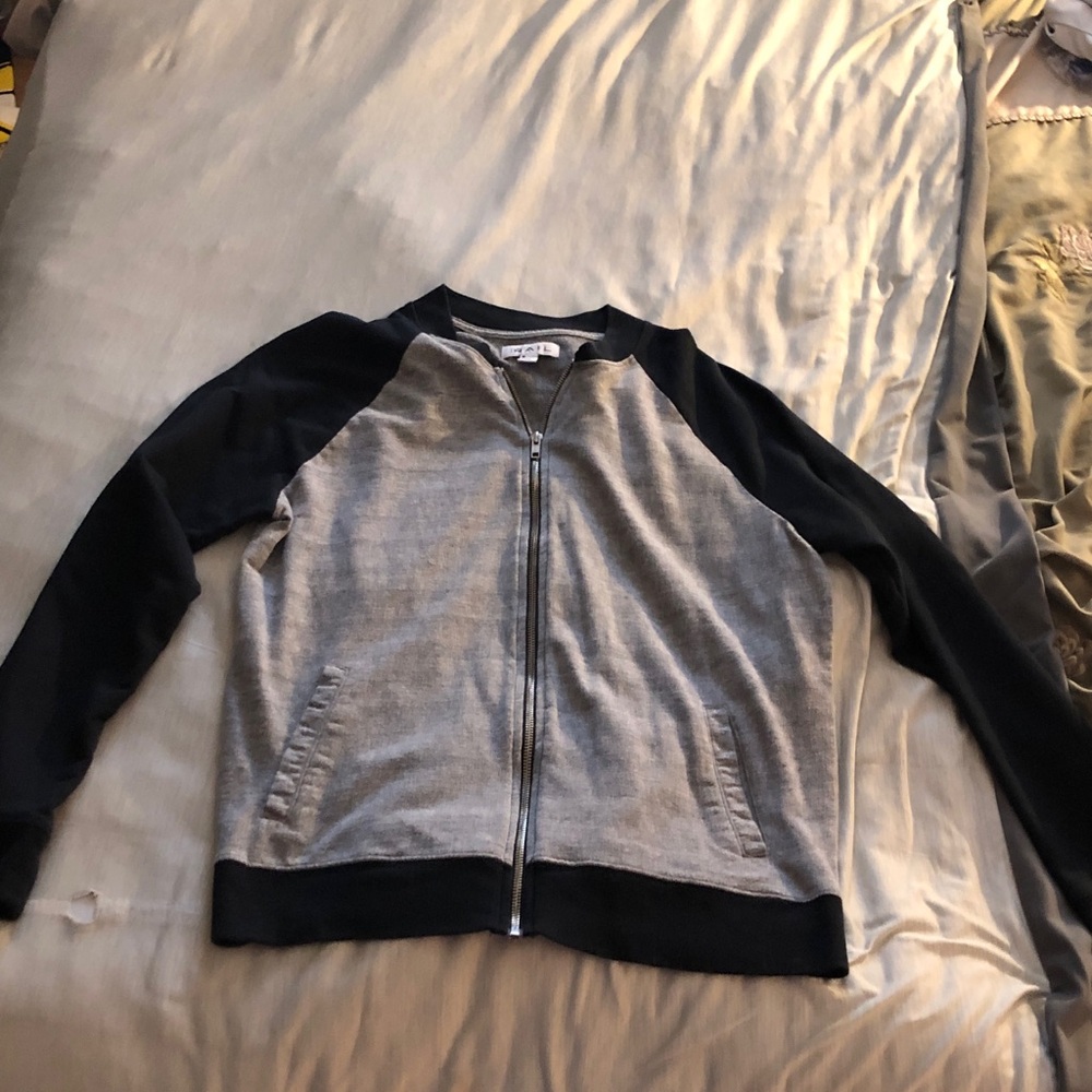 The Rail Heather Gray Zip-Up Sweater